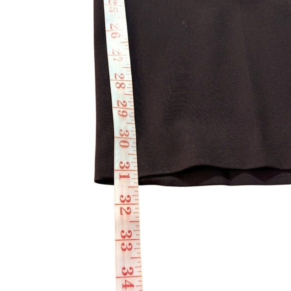 COLDWATER CREEK Stretch Poly Rayon Wide Leg Flat Front Trousers Dark Brown Sz 16 - Picture 7 of 10